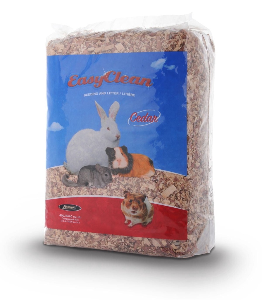Pestell Easy Clean Litière de Cèdre & Litière de Cèdre - 40L/2440 cu.in.