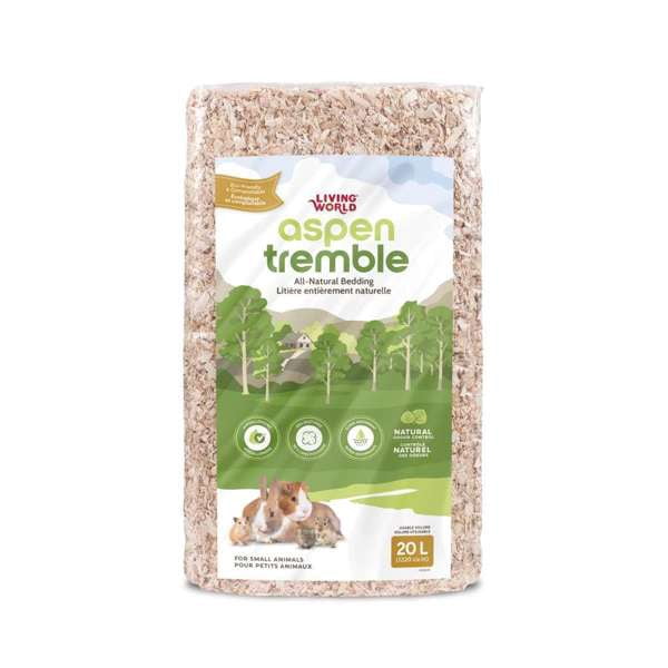 Living World Litière pour Petits Animaux & Litière, Copeaux de Tremble, 20 L