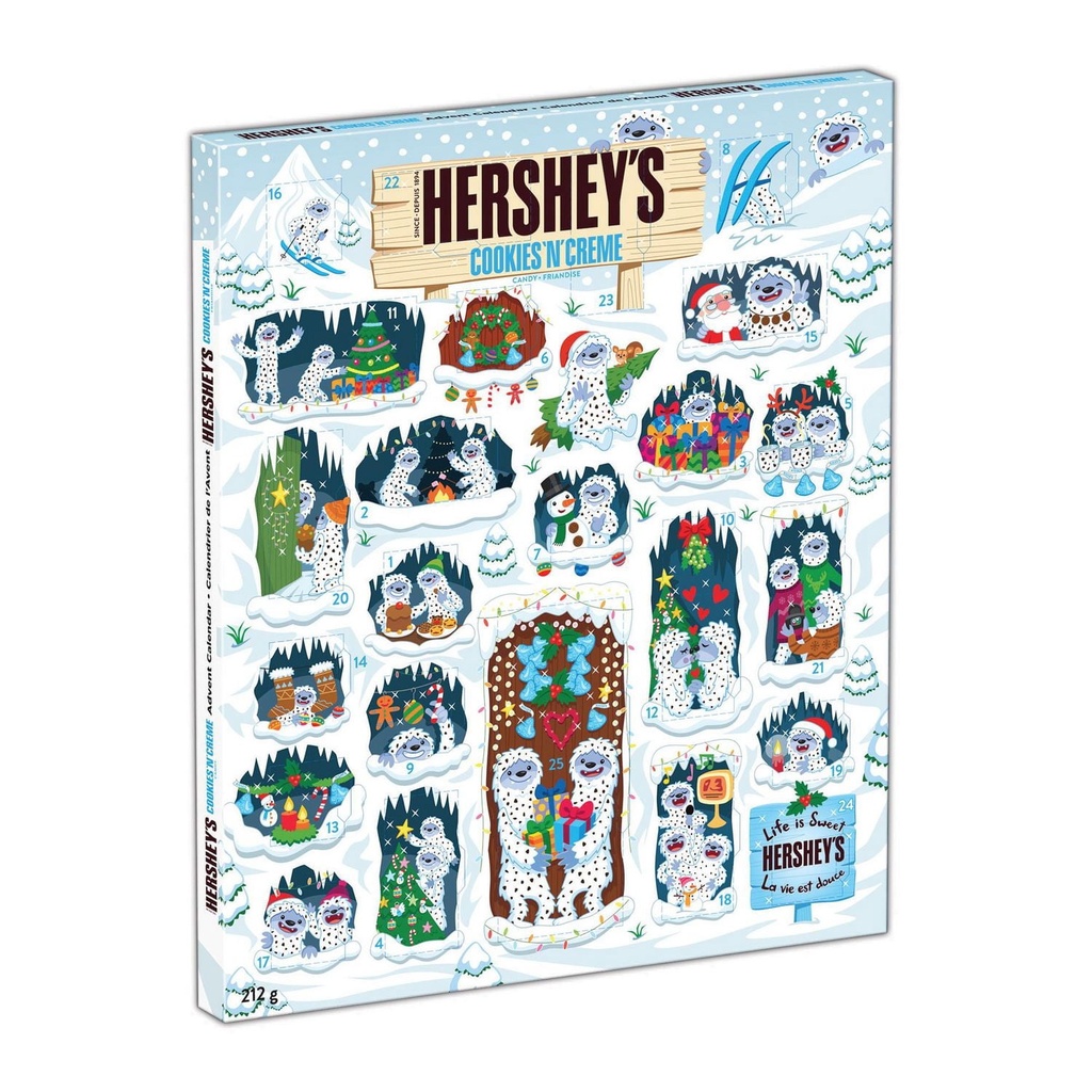 Calendrier de l’Avent aux friandises du temps des Fêtes HERSHEY’S BISCUITS ET CRÈME