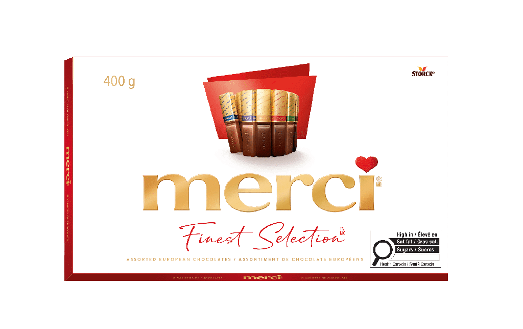 merci® Sélection Chocolats fins, boîte de chocolats assortis, 400 g
