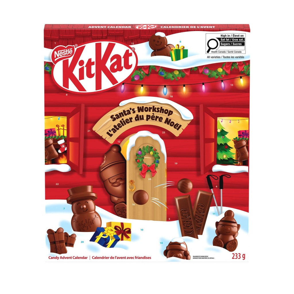 KITKAT Calendrier de l’avent de l’atelier du père Noël, chocolats