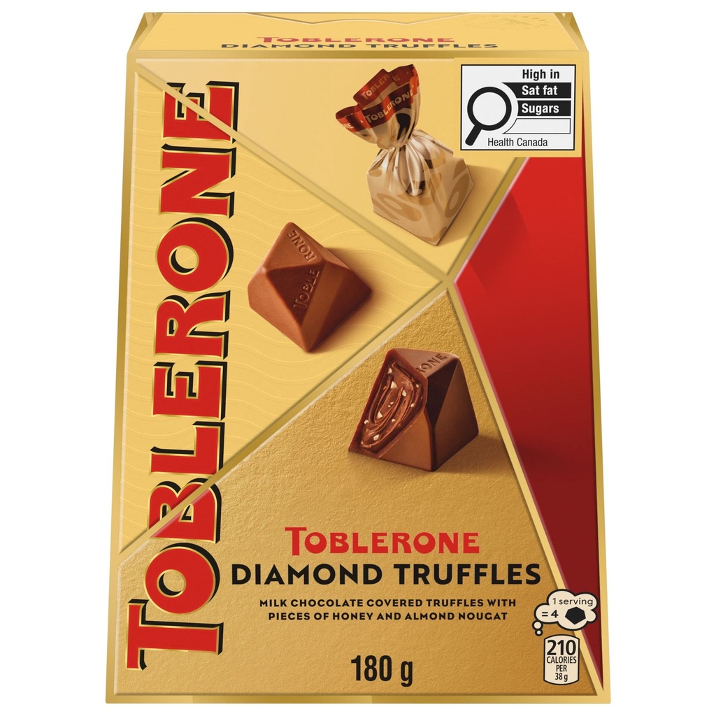 Toblerone Truffes au chocolat au lait en forme de losange 180 g