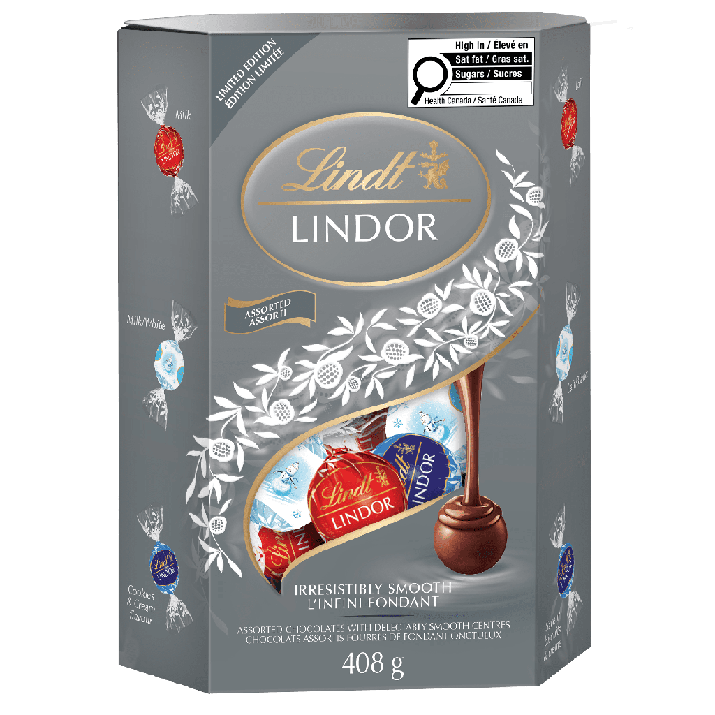 Cornet Truffes LINDOR au chocolat assorties de Lindt, 408 grammes