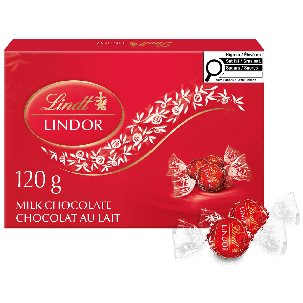 Truffes LINDOR au chocolat au lait de Lindt Boîte (120g)