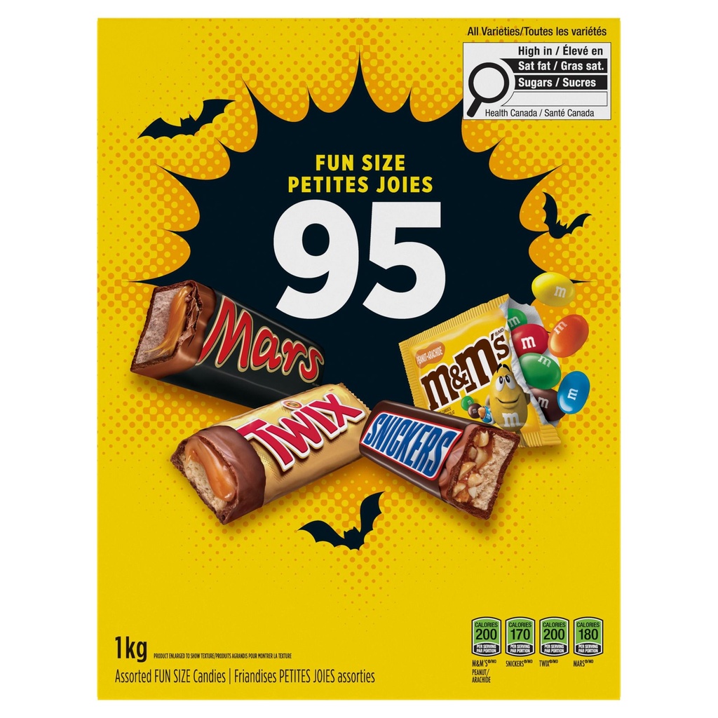 Mars Friandises au Chocolat d'Halloween, Format Petites Joies Assorties, 1kg