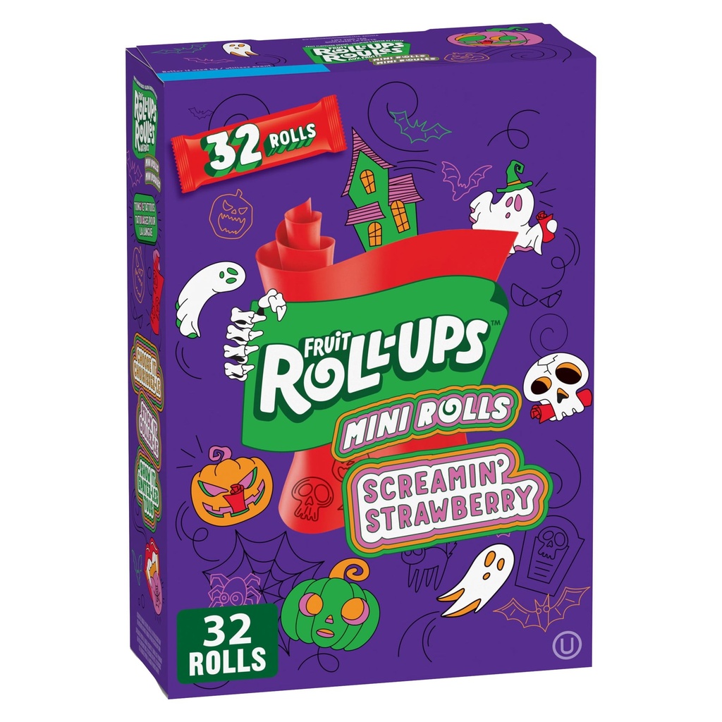 FRUIT ROLL UPS MINIS d'Halloween 32 Unités