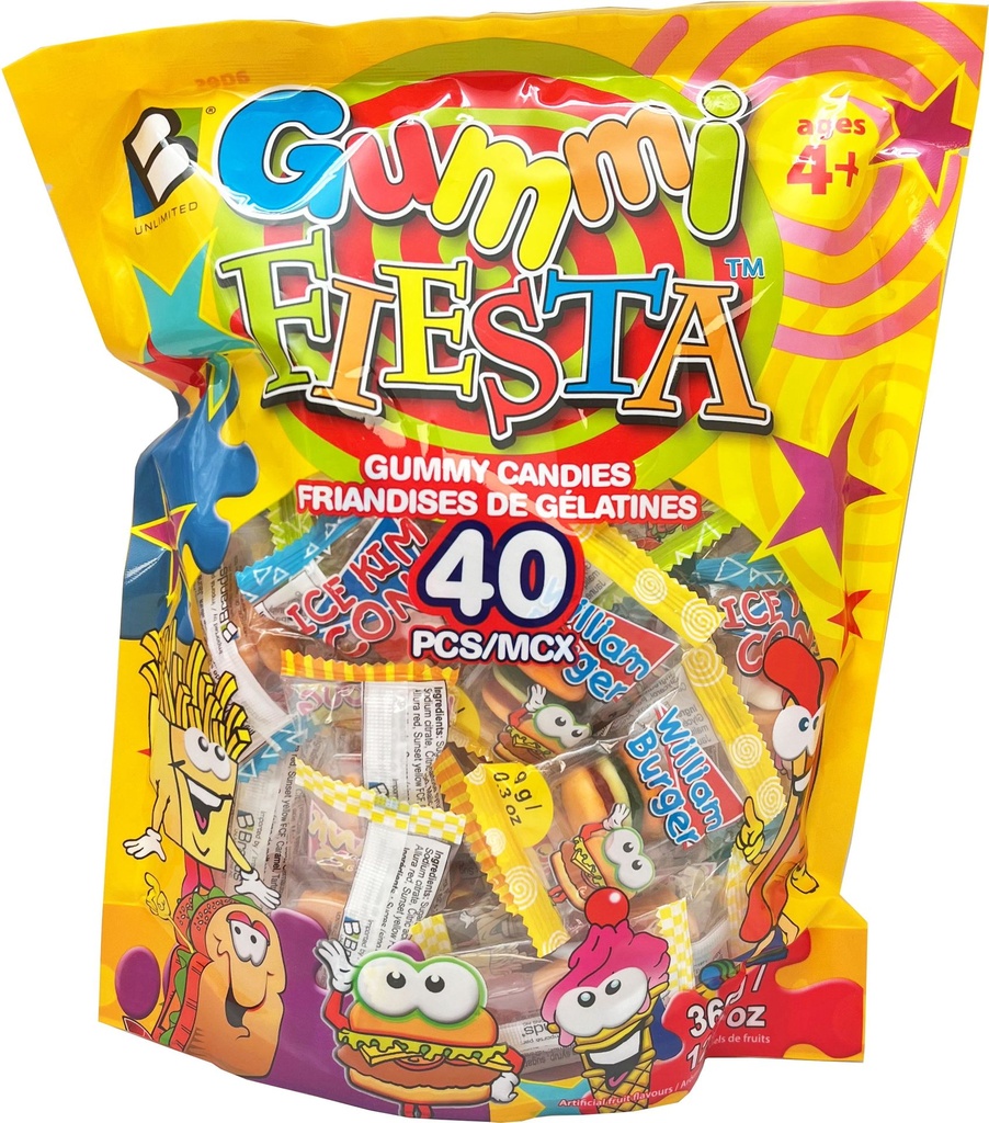 Fiesta de Gummy Bonbons Gélifiés Sac 40 mcx