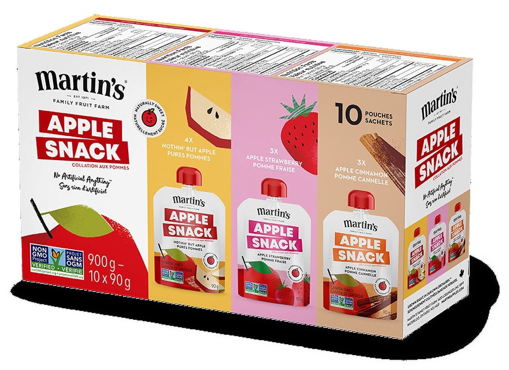 Variété Apple Snack (4 x Apple, 3 x Fraise, 3 x Cannelle) - 10 Sachets