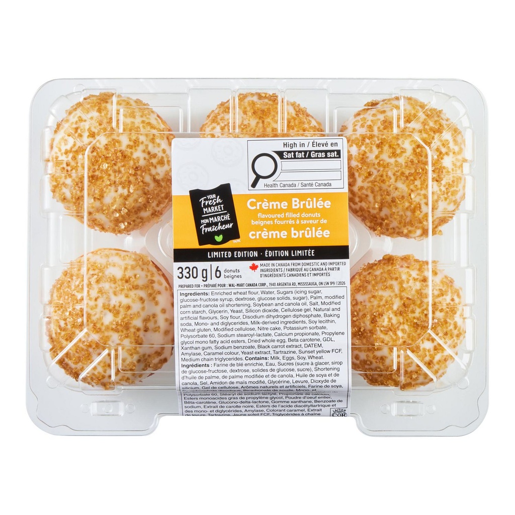 Beignes fourrés à saveur de crème brûlée Mon marché fraîcheur