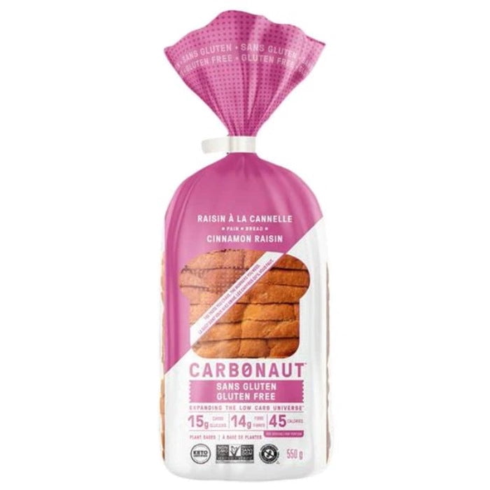 Carbonaut - Pain au Raisin à la Cannelle Sans Gluten, 550 G Carbonaut – Pain aux raisins et à la cannelle 550 g SANS GLUTEN