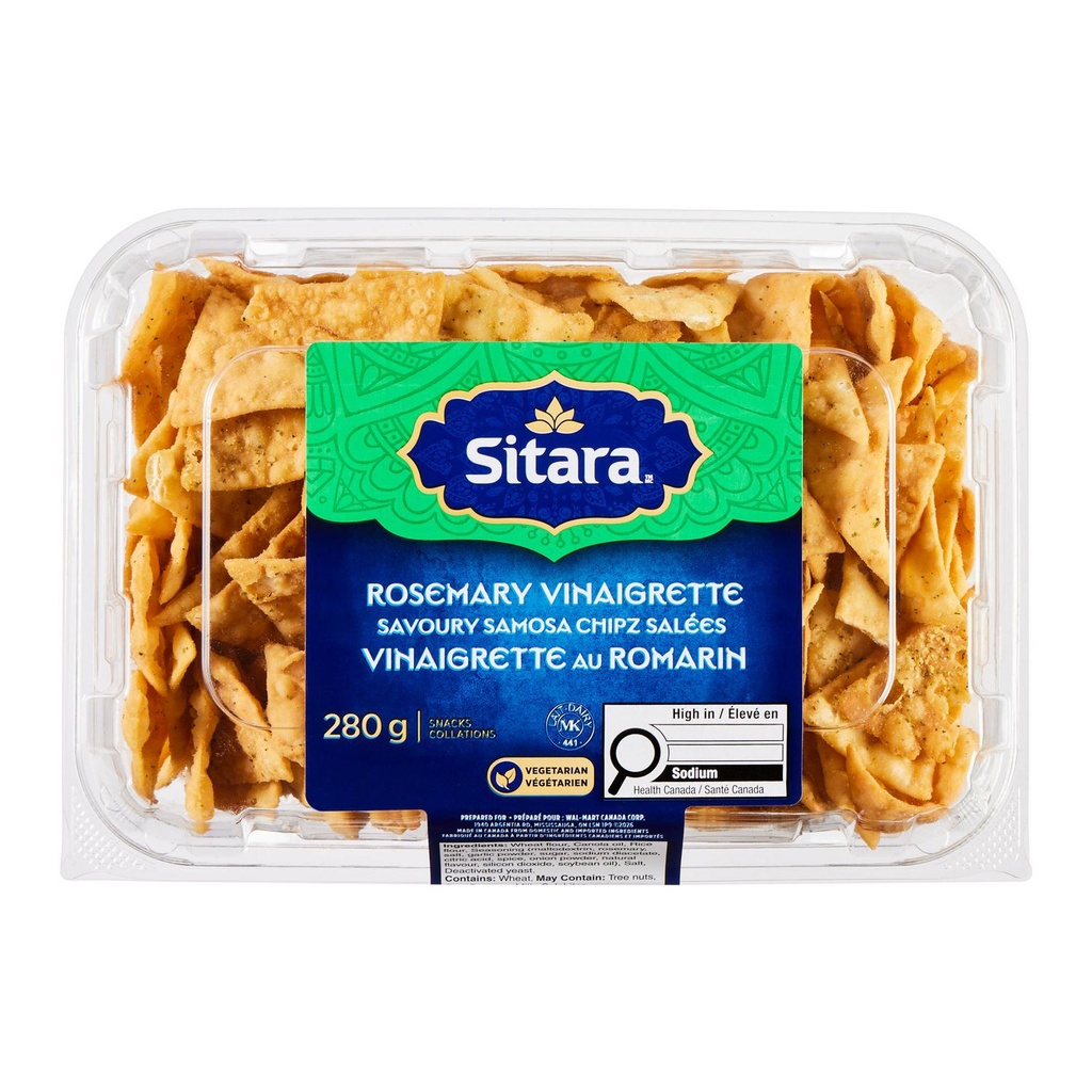 Samosa Chipz salés à la vinaigrette au romarin Sitara, 280 g