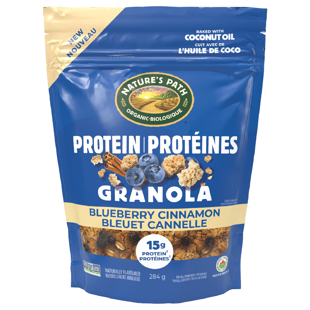 Granola protéiné biologique Bleuet et cannelle Nature’s Path, 284&nbsp;g, sac
