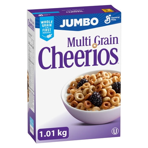 Cheerios Multi-Grain, Céréales à Base de Grains Entiers, Jumbo, 1.01 kg