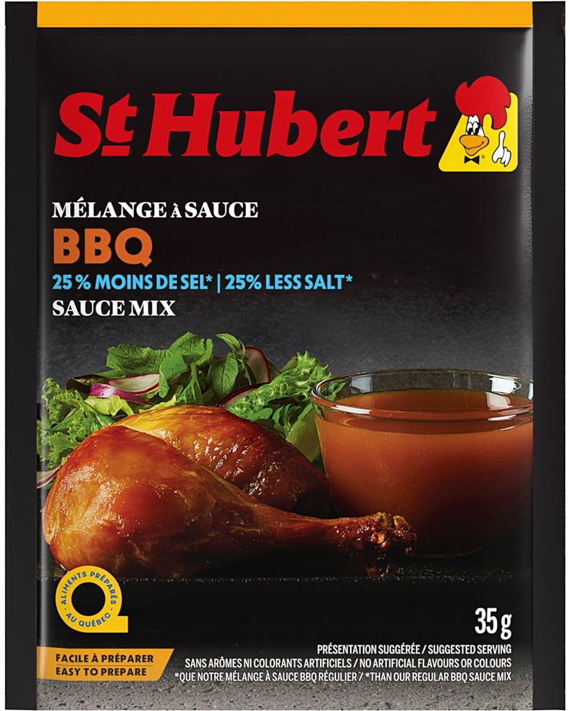 ST-HUBERT - SAUCE BBQ MOINS SALEE 35G