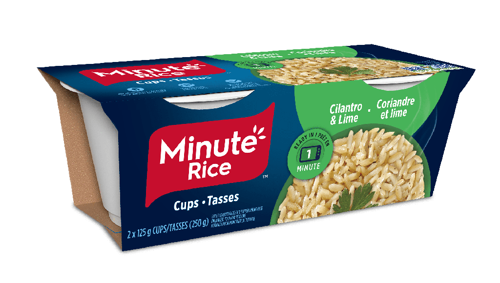 tasses du riz Minute Rice Coriandre & Lime pret à servir