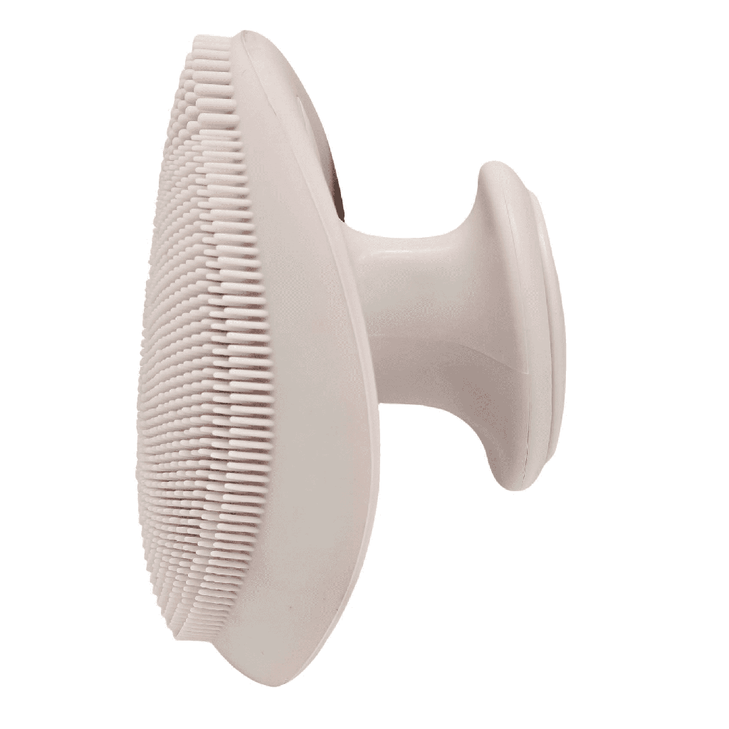 Brosse nettoyante visage et corps en silicone Blushly Palm Sonic, Blanc crème