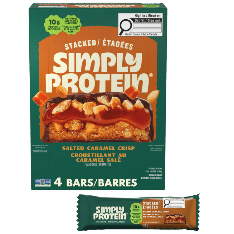 SimplyProtein Barres empilées - Croustillant au caramel salé