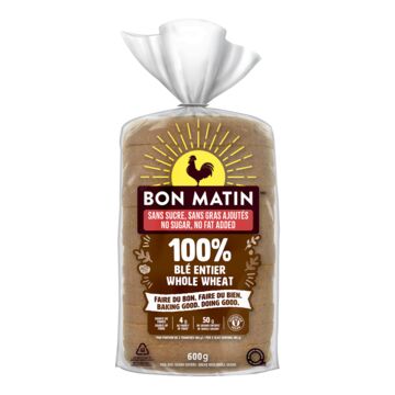 Bon Matin Pain tranché de blé entier