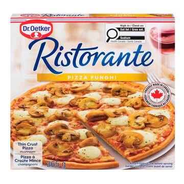 Dr. Oetker Pizza à croûte mince aux champignons surgelée