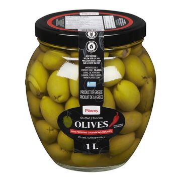 Pilaros Olives vertes farcies au poivron rouge