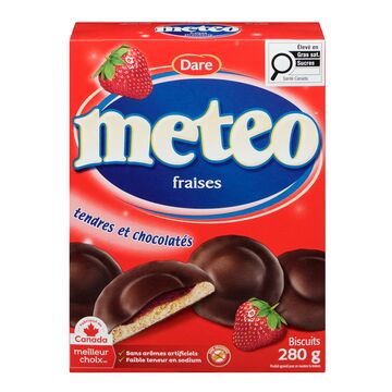 Meteo Biscuits tendres aux fraises et chocolat