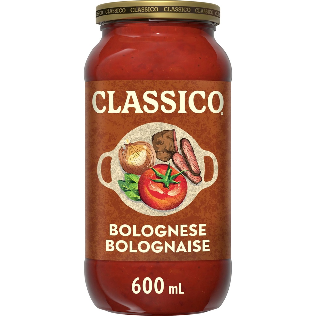 Classico Sauce pour Pâtes Bolognaise, Pot de 600 ml
