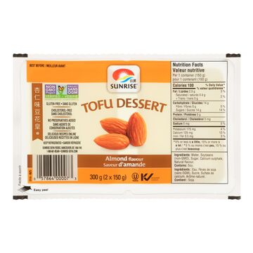 Sunrise Soya Foods Tofu dessert à saveur d'amande