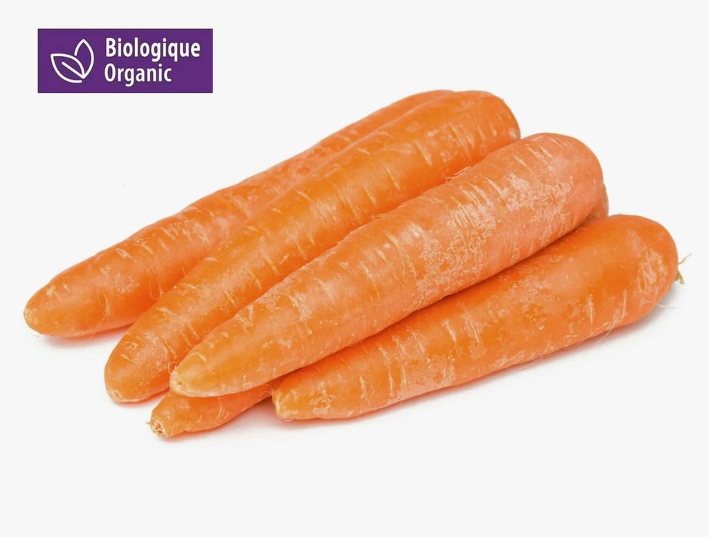 Carottes biologiques Mon marché fraîcheur Entiers, Frais 2 livres