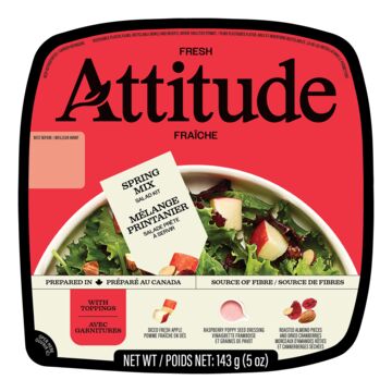 Attitude Fraîche Mélange de salade printanier avec garnitures