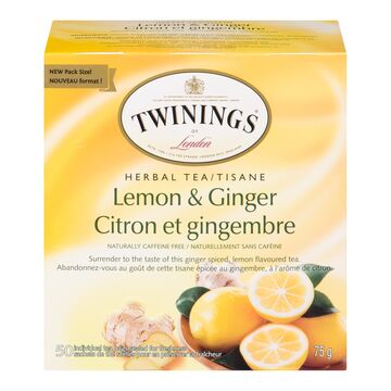 Twinings of London Tisane au citron et au gingembre en sachets