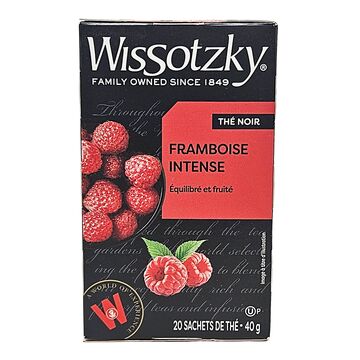 Wissotzky Tea Thé aux framboises en sachets
