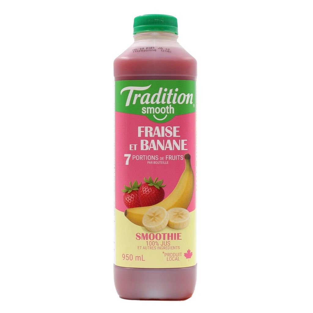 Smoothie fraise banane Tradition 950ml Smoothie nutritif