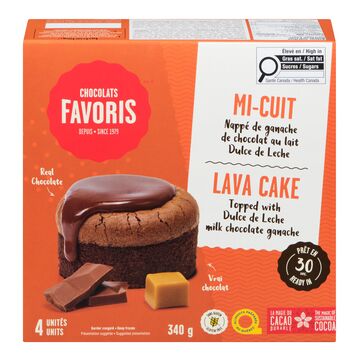 Chocolats Favoris Mi-cuits nappés de ganache de chocolat au lait Dulce de Leche