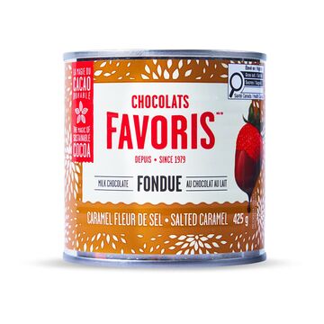 Chocolats Favoris Fondue au chocolat au lait au caramel fleur de sel