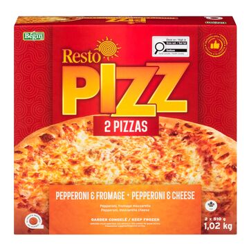 Pizzas pepperoni fromage surgelées