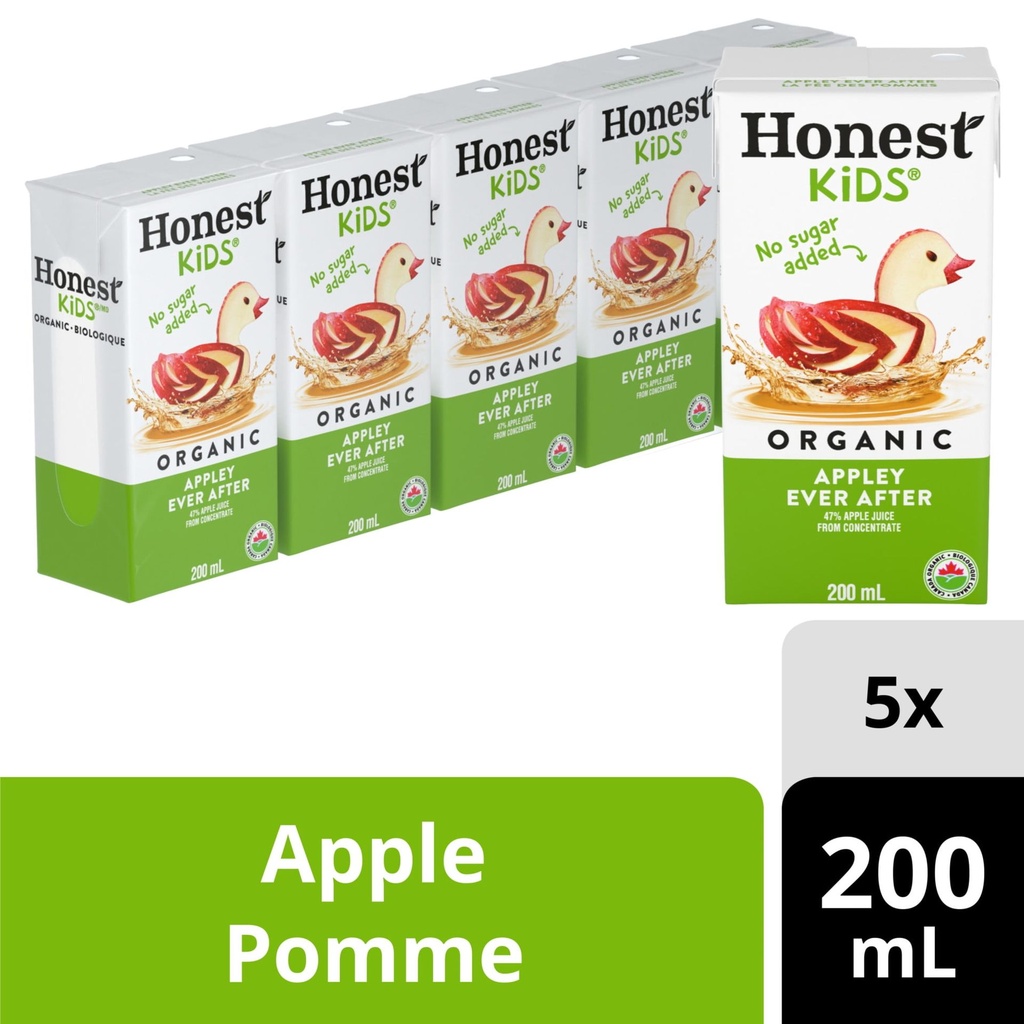 Honest Kids Boîtes de Jus de Pomme 5x200ml