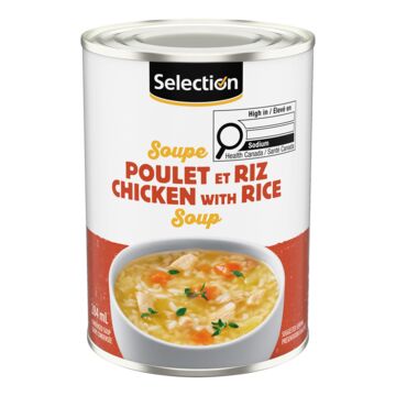 Selection Soupe condensée au poulet et riz