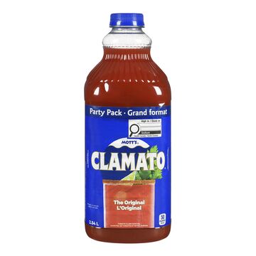 Mott's Clamato Cocktail de jus de tomates et palourdes, Format économique