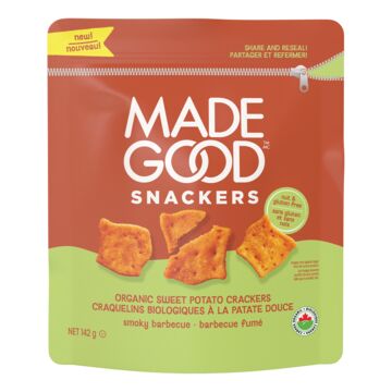Made Good Craquelins de patate douce au barbecue fumé biologiques