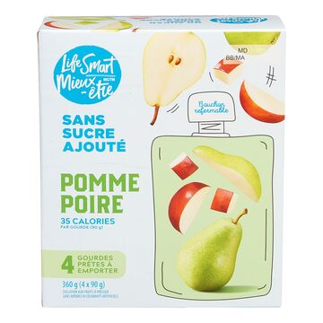 Mieux-Être Pochettes de compote de pommes et poires