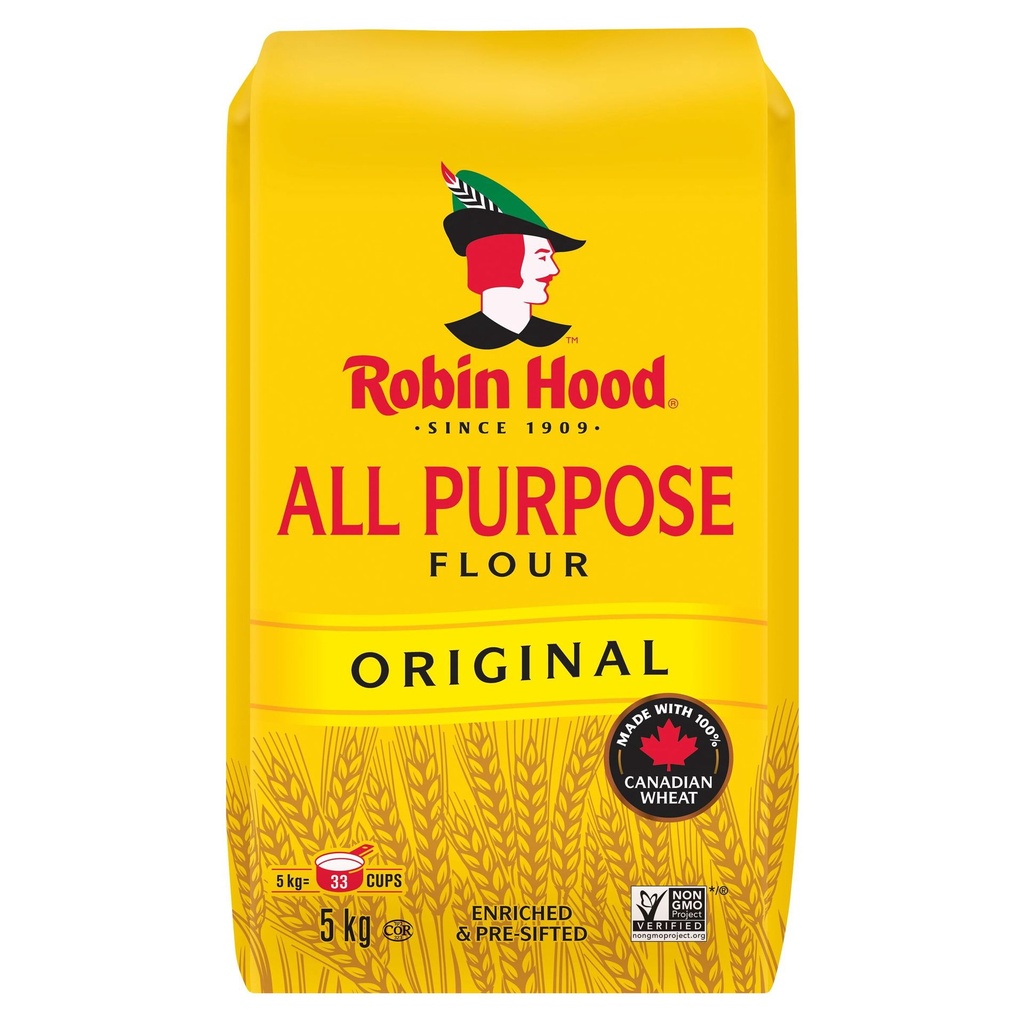 Farine tout usage originale Robin Hood, faite à 100 % de blé canadien, 5 kg