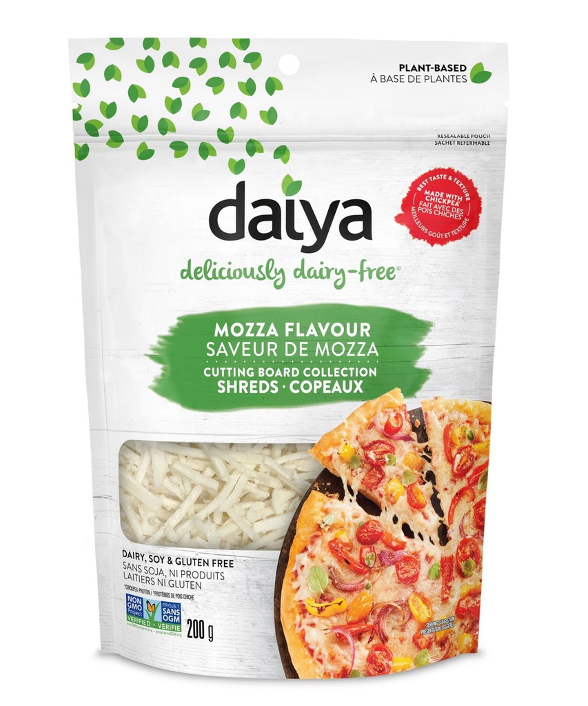 Daiya Mozza en copeaux sans produits laitiers