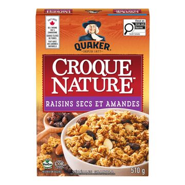 Quaker Céréales granola aux raisins secs et amandes