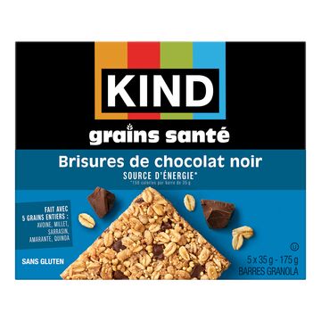 Kind Barres de céréales aux brisures de chocolat noir sans gluten