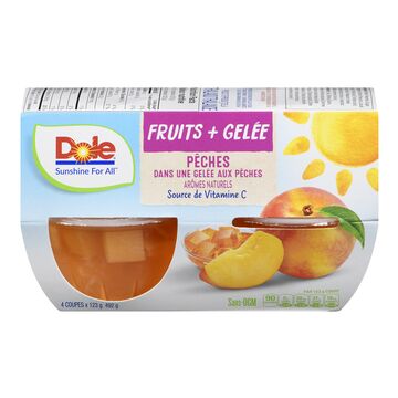 Dole Coupes de pêches dans la gelée aux pêches