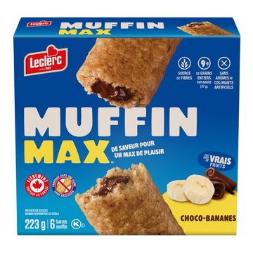 Leclerc Barres muffin au chocolat et à la banane