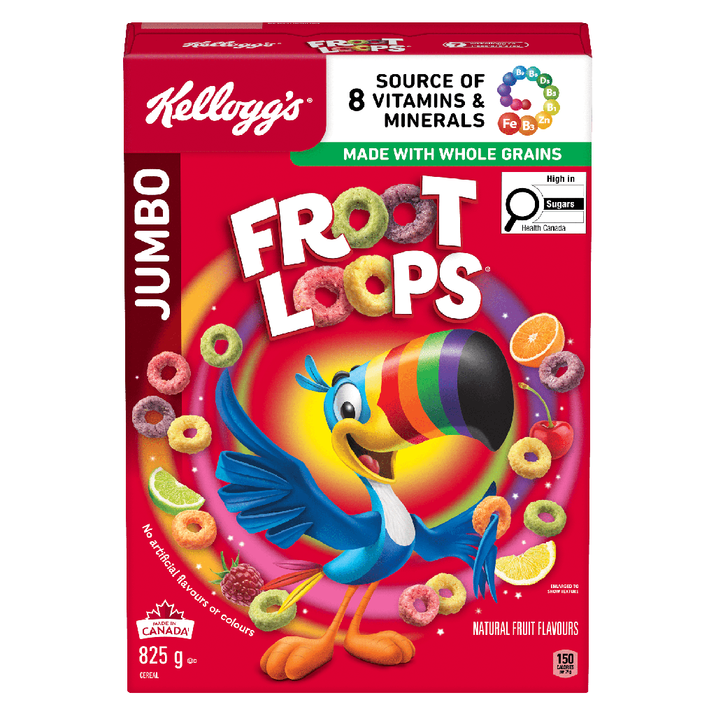 Céréales Kellogg's Froot Loops, format géant, 825 g