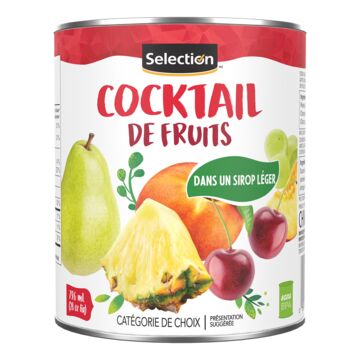 Selection Cocktail de fruits dans un sirop léger
