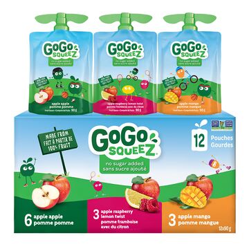 GoGo SqueeZ Assortiment de gourdes de compote de fruits