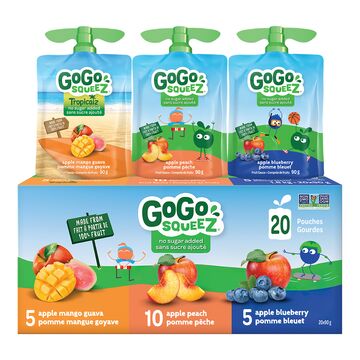GoGo SqueeZ Assortiment de gourdes de compote de fruits